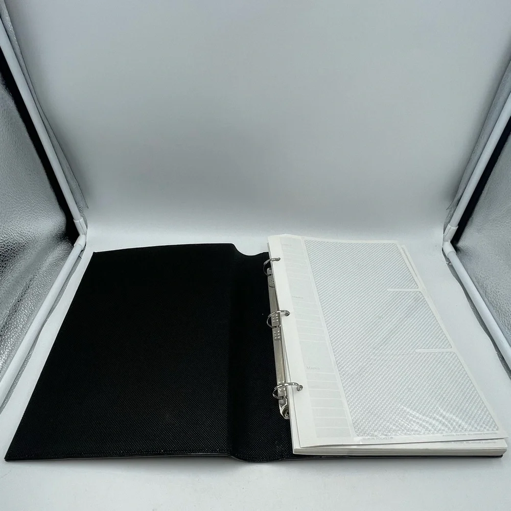 Pioneer: Black Bonded Leather D-Ring VTG 408 (4”x6”) Photo Album w/ Memo Column
